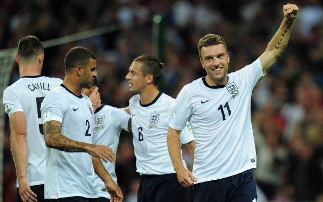 Rickie Lambert England Gary Cahill Kyle Walker Phil Jagielka