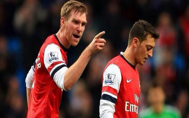 Mesut Ozil Per Mertesacker Arsenal