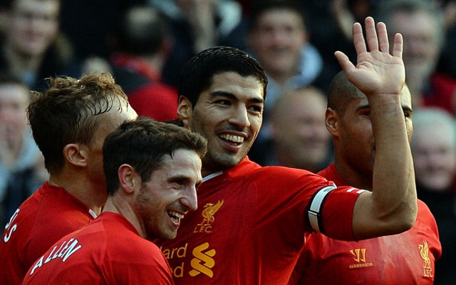 Luis Suarez Joe Allen Liverpool