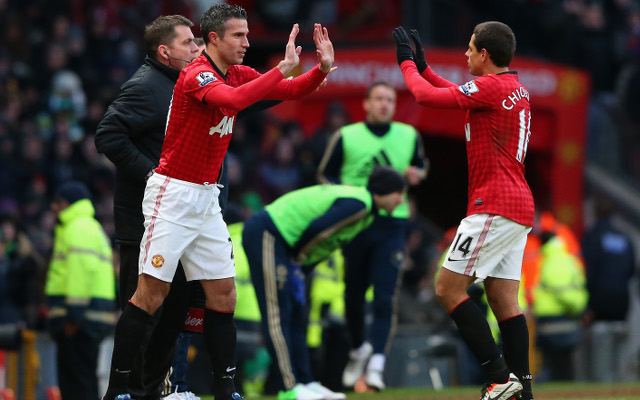 Javier Hernandez Robin van Persie Manchester United