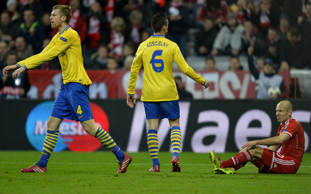 Arjen Robben Per Mertesacker Bayern Munich Arsenal