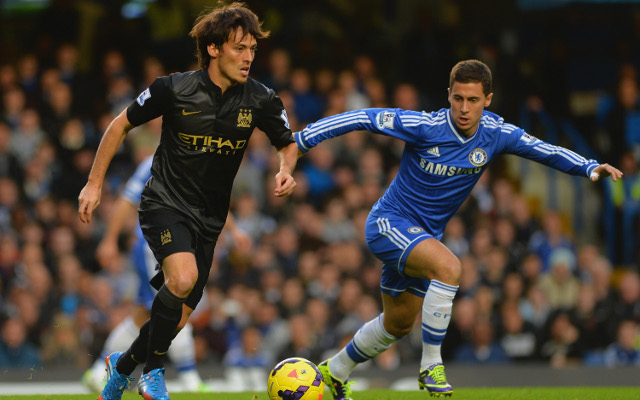 David Silva Manchester City Eden Hazard Chelsea