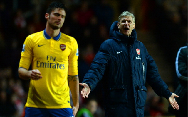 Olivier Giroud Arsene Wenger Arsenal