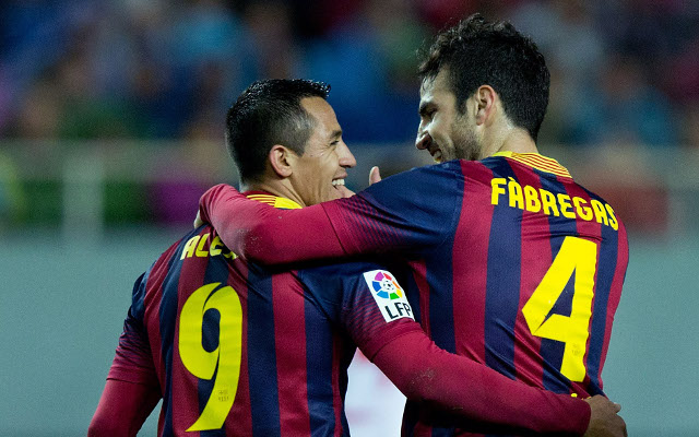 Alexis Sanchez Cesc Fabregas Barcelona
