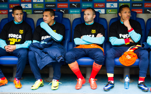 Cristian Tello Alexis Sanchez Andres Iniesta Adriano Barcelona