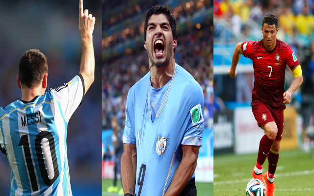 Lionel Messi Luis Suarez Cristiano Ronaldo