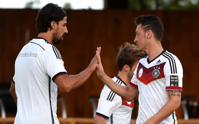 Sami Khedira Mesut Ozil Germany
