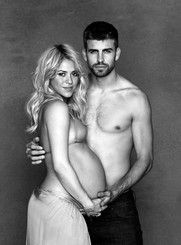 Pregnant Shakira and Gerard Pique
