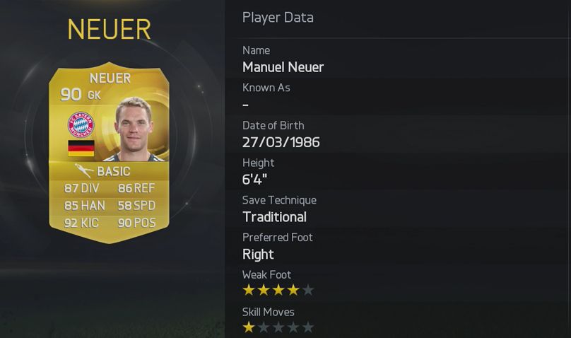 FIFA 15 - Neuer