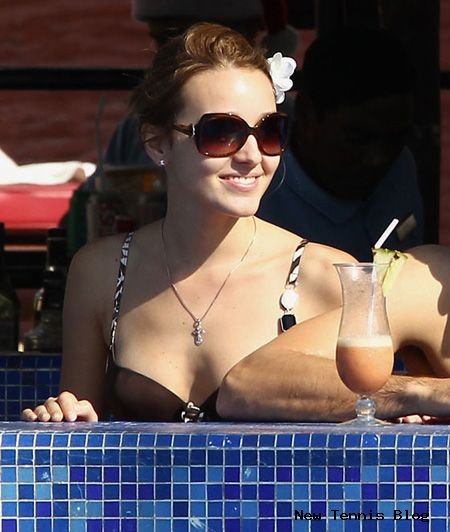 Jelena Ristic, wife of Novak Djokovic, in hottub