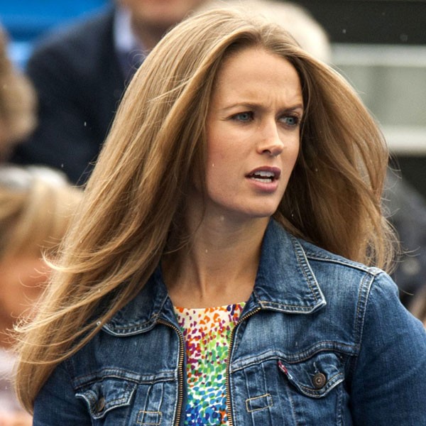 Kim Sears, Andy Murray's girlfriend, in denim jacket