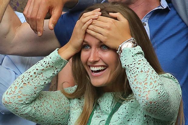 Kim Sears crying at Wimbledon