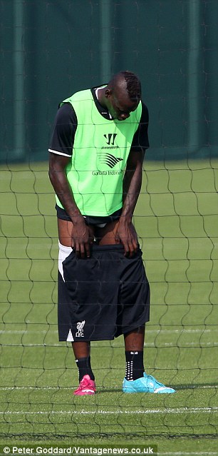 Mario Balotelli shorts down