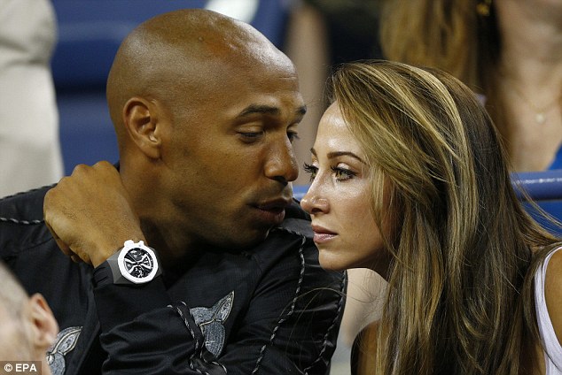 Thierry Henry and girlfriend Andrea Rajacic