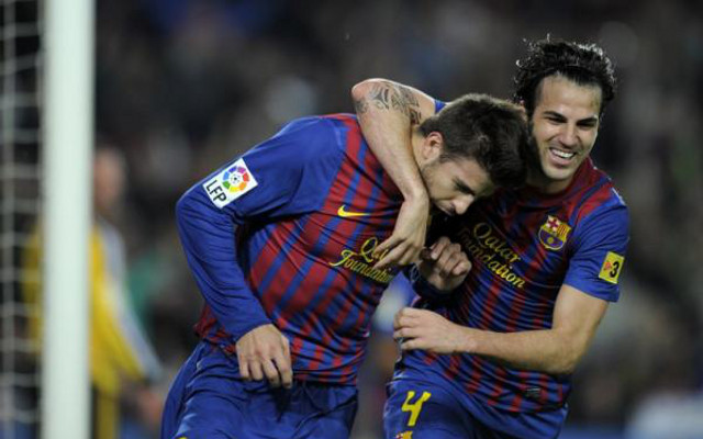 Cesc Fabregas Gerard Pique Barcelona 1