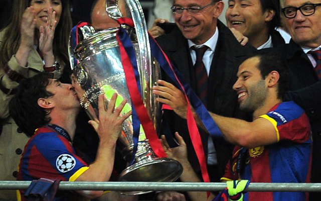 Lionel Messi Champions League trophy
