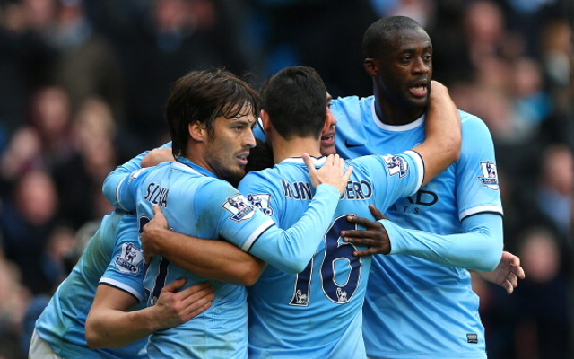 Man City David Silva Sergio Aguero Yaya Toure