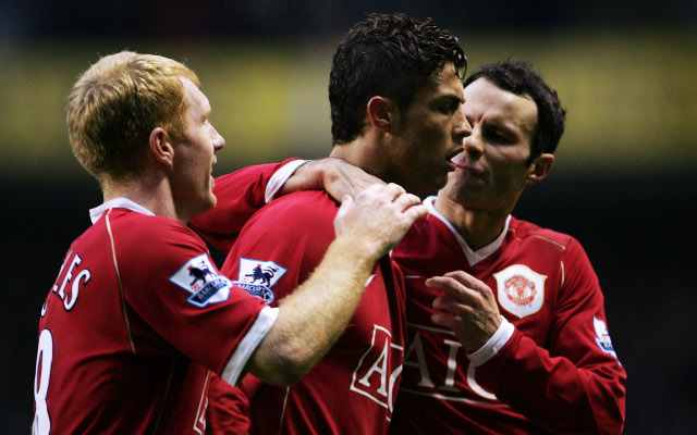 Paul Scholes Cristiano Ronaldo Ryan Giggs Manchester United