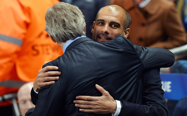 Pep Guardiola Manuel Pellegrini Manchester City