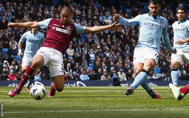 Sergio Aguero Manchester City Winston Reid West Ham