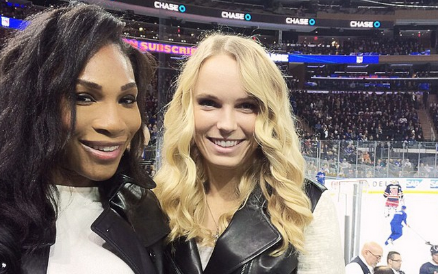 Serena Williams and Caroline Wozniacki