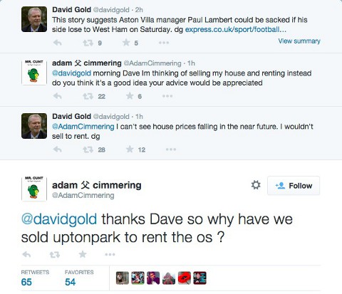 West Ham Ownder David Gold Trolled