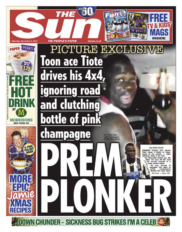 Cheick Tiote THE SUN