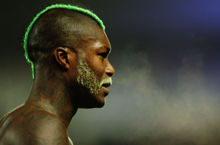 Djibril Cisse green hair