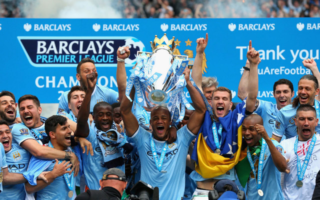 Manchester City Premier League trophy