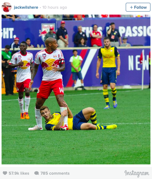 Wilshere Thierry Henry Instagram