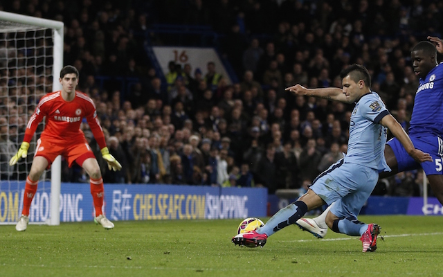 Thibaut Courtois Sergio Aguero Manchester City Chelsea