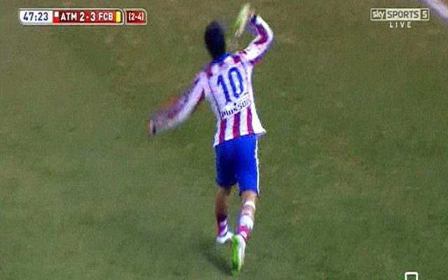 Arda Turan Atletico Madrid boot throw