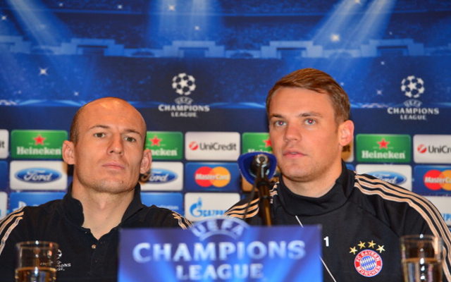 Arjen Robben Manuel Neuer Bayern Munich