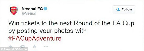 Arsenal twitter gaffe