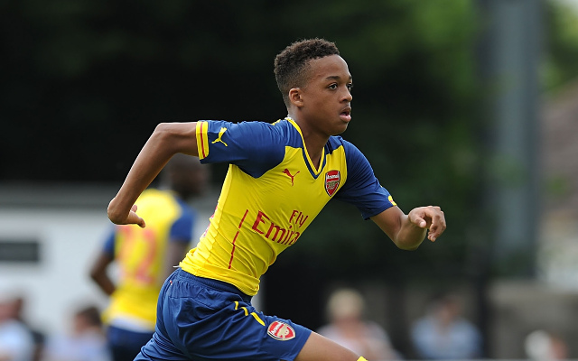 Arsenal's Chris Willock in pre-season action for the Gunners
