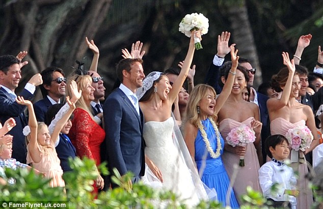 Jenson Button and wife Jessica Michibata