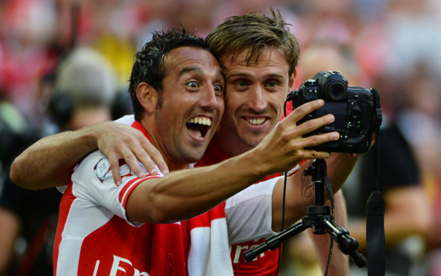 Santi Cazorla Nacho Monreal Arsenal