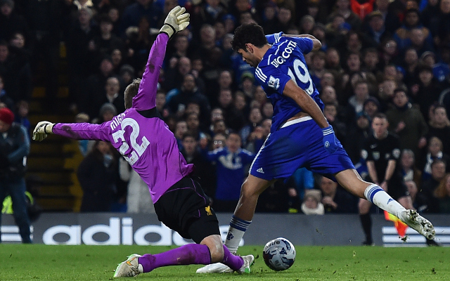 Simon Mignolet Liverpool Diego Costa Chelsea