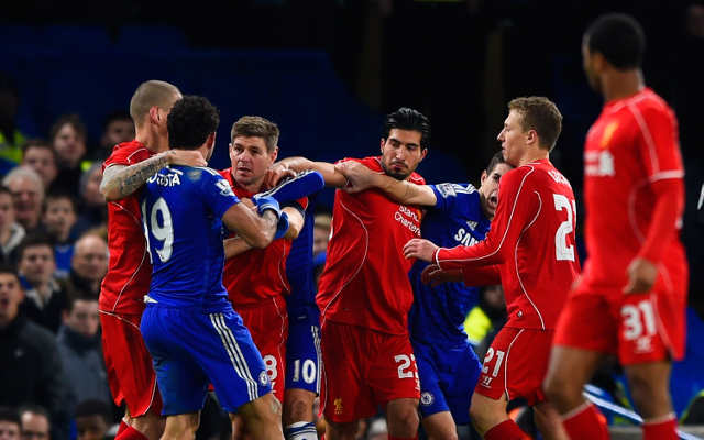 Steven Gerrard Liverpool Diego Costa Chelsea