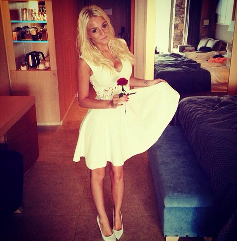 Davide Santon and Chloe Sanderson