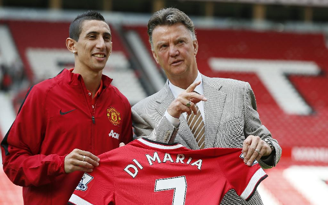 Angel Di Maria Louis van Gaal Manchester United