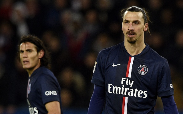 Edinson Cavani Zlatan Ibrahimovic PSG