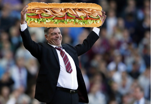 Sam Allardyce and giant sub