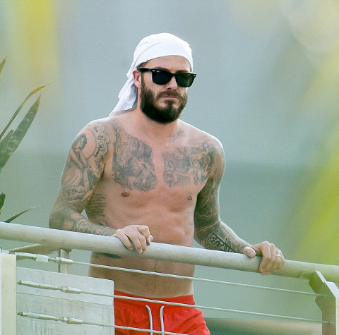 david beckham headscarf