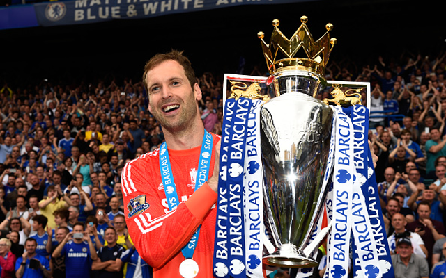 Petr Cech Chelsea trophy