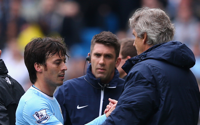 Manuel Pellegrini & David Silva - Man City