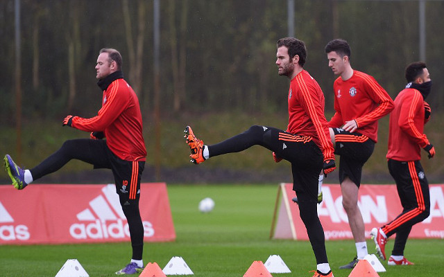 Wayne Rooney Juan Mata training