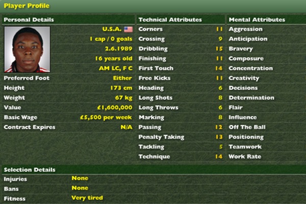 freddy adu football manager