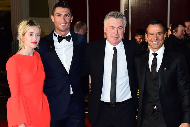 ronaldo film premiere jorge mendes ancelotti