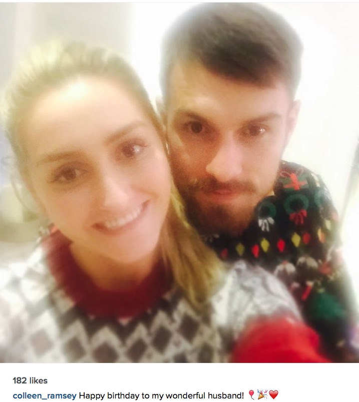 Aaron Ramsey's wife posts Christmas jumper selfie on Instagram